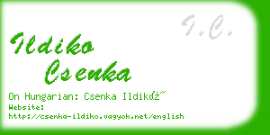 ildiko csenka business card